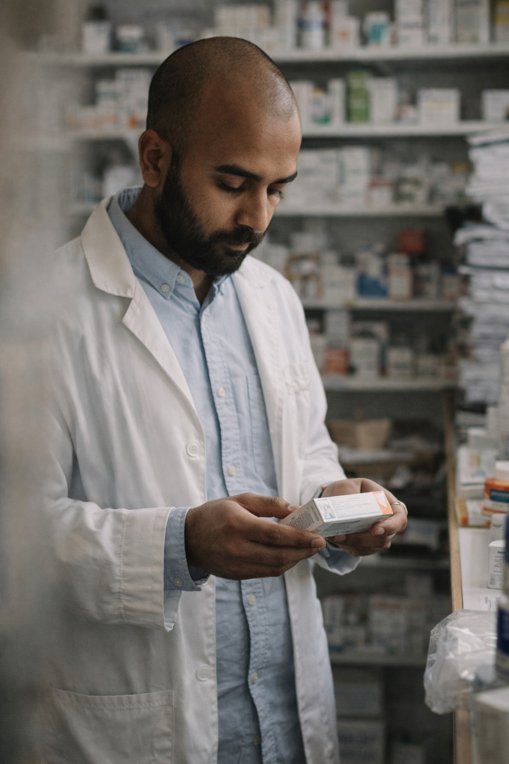 Healthcare professional in a clinical environment